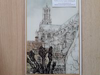 3D Schilderij Anton Pieck afbeelding Kerk + toren OP=OP - Klik op de afbeelding om het venster te sluiten